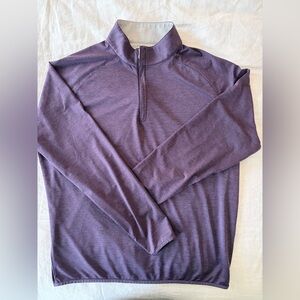 Peter Millar Purple Quarter-Zip Pullover
